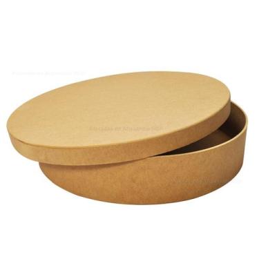 Imagem de Kit 10 Caixa Redonda Tampa Sapato 30x12 Mdf Madeira - ATACADÃO DO ARTE
