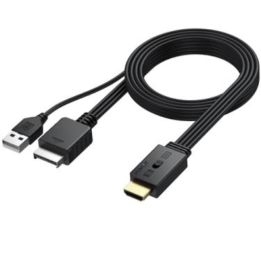 Imagem de AUTOUTLET Conversor PS2 para HDMI, adaptador retrô para jogos com saída 1080p, suporta proporções de 4: 3 e 16: 9 para consoles PS2/PS1/SNES