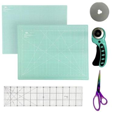 Imagem de Kit Base de Corte Placa Apoio para Mesa A2 45x60cm Tesoura de Titanium