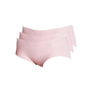 Imagem de Kit com 3 Calcinhas Caleçon Hope 30850, Rosa, G