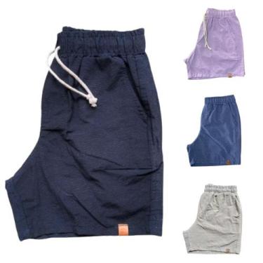 Imagem de Kit 4 Shorts Mauricinho Plus Size Fio Tinto Linho 3 Bolsos - C&C, Mari