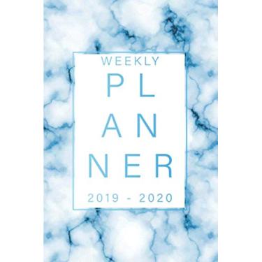 Imagem de Weekly Planner 2019-2020: Monthly Schedule - 1 week at a glance - Calendar with Checklists & Notes Daily To Do’s Academic Organizer Small Notebook ... Day Planer School Simple Teacher marble stone