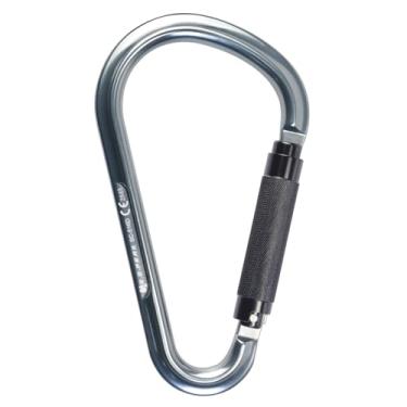 Imagem de S.E.PEAK Gancho de escada com travamento automático de alumínio grande de 22kn certificado pela CE, mosquetão profissional leve e resistente para escalada em torres ao ar livre, trabalho aér
