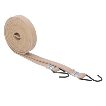 Imagem de Correia Elástica Resistente Com Gancho, Cabo Elástico Plano de 2,4 Cm de Largura e 4,6 Mm de Espessura para Fixação de Bagagem Em Movimento de Transporte, Tampas de Latas de Lixo