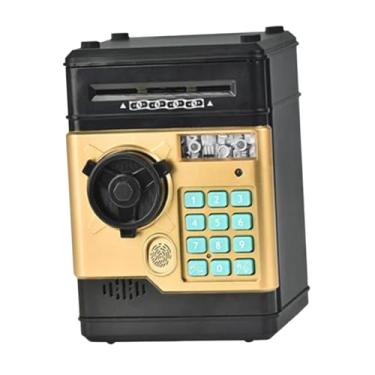 Imagem de menolana Cofrinho eletrônico, caixa de economia, brinquedo, desenvolvimento inicial, código de senha eletrônico educacional, banco de dinheiro para crianças, Ouro Preto
