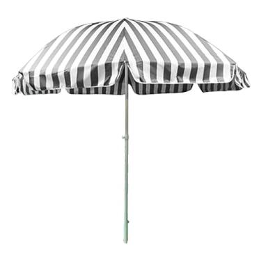 Imagem de Guarda-chuva de jardim Guarda-chuva de pátio listrado Guarda-chuva de praia dobrável automático Grande tenda ao ar livre Comercial Cabo longo Guarda-chuva de publicidade Base preenchível