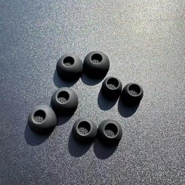 Imagem de ALXCD Fones de ouvido compatíveis com Sennheiser Momentum 3 Fones de ouvido Momentum 4 fones de ouvido, 8 pares de pontas de silicone macio, compatível com Momentum 3 Momentum 4 preto xssml