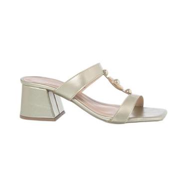 Imagem de Tamanco Feminino Salto Grosso Bloco Médio Social Casual Moda - Stessy 