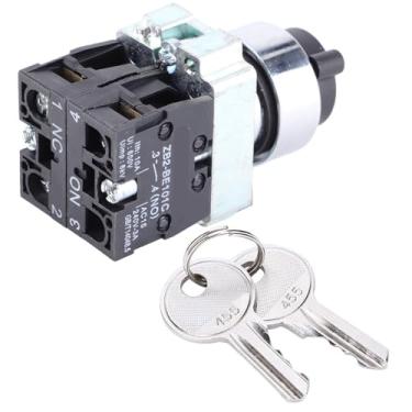 Imagem de Interruptor de Ignição Com Chave, 2 Posição Chave de Chave, Com 2 Chaves Zb2 -be101 Zb2 -be102c Reset Self Power Lock Conversão para Controle de Equipamentos Elétricos