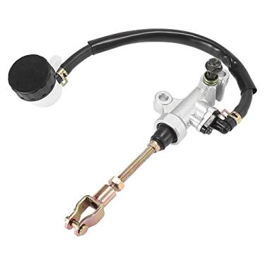 Imagem de Motoforti Freio de pé da bomba do cilindro mestre do freio traseiro com reservatório para Yamaha Banshee 350 1988-2006 tom prateado