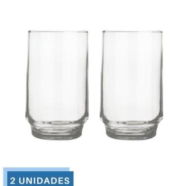 Imagem de Jogo 2 Copos 300ml Vidro Lights Suco Agua Transparente Nadir - NADIR F