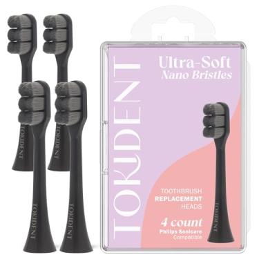 Imagem de Cabeças de escova de substituição para escova elétrica Philips Sonicare - Cabeças de escova de dentes ultra macias para dentes e gengivas sensíveis - Cabeça de substituição com 10.000 cerdas nano de