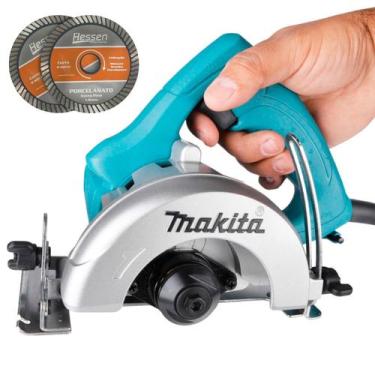 Imagem de Serra Márm 45º 1450W 4100NH2Z 220V + 2 Discos P/ Porcelanato - Makita,