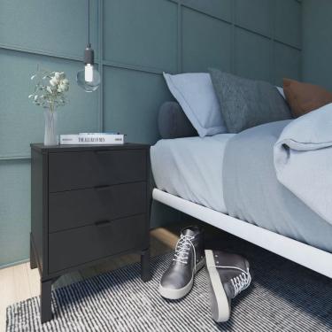 Imagem de Mesa de Cabeceira 3 Gavetas Morgan Falkk