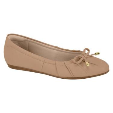 Imagem de Sapatilha Feminina Salto baixo Laço Macia Beira Rio 4198535, Nude, 35