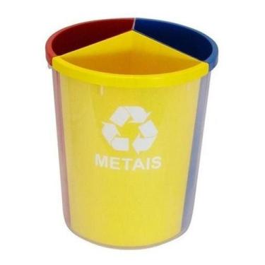 Imagem de Lixeira Mix Com 3 Divisões Para Coleta Seletiva - JSN