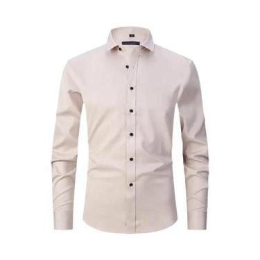 Imagem de Camisa Social Masculina Branca 6XL - Manga Longa, Casual, Outono/Inver