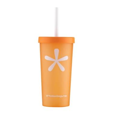 Imagem de Coza - Copo com Tampa e Canudo Coza Nutri 500 ml Todas*Seguras - Laranja