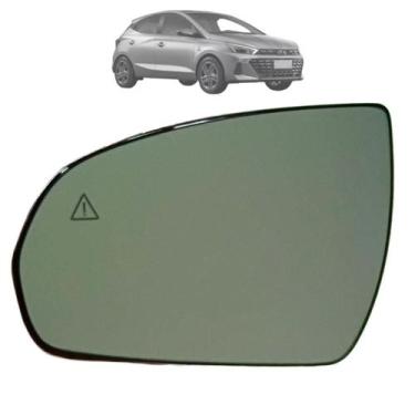 Imagem de Lente Retrovisor + Base Com Sensor HB20 2023 2024 - METAGAL, Esquerdo 