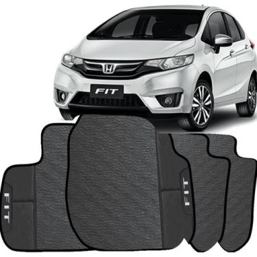 Imagem de LINDO JOGO TAPETE 4 PEÇAS CARRO AUTOMOTIVO  NA COR PRETO  Honda Fit 20