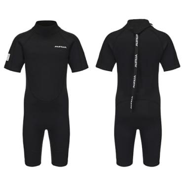 Imagem de Aunua Roupa de mergulho infantil para meninos e meninas, roupa de mergulho curta de 3 mm para natação, surfe