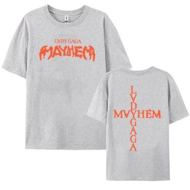 Imagem de Camiseta Unissex De Algodão De Manga Curta Lady Gaga Mayhem Álbum Esta