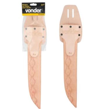 Imagem de Bainha De Couro Para Lâmina 14 Polegadas Fixa Para Facão Em Sola Natur