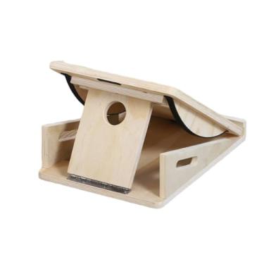 Imagem de oshhni Prancha inclinada para alongamento de panturrilhas, cunha elástica ajustável, portátil, maca de panturrilha de madeira, prancha inclinada para