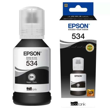 Imagem de Refíl Epson 534 Preto, 120ml, Compatível Com M2140 / M2170 / M3170 / M3180 / M1120 / M1180 - T534120