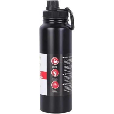 Imagem de Garrafa térmica 800ml inox, antivazamento, com infusor e alça. Perfeita pra treino, caminhada e rotina. Água gelada ou quente por horas! Garanta já a sua!