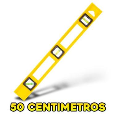 Imagem de Nível Régua 3 Bolhas 50cm Profissional ABS De Prumo Medição Nivelador 
