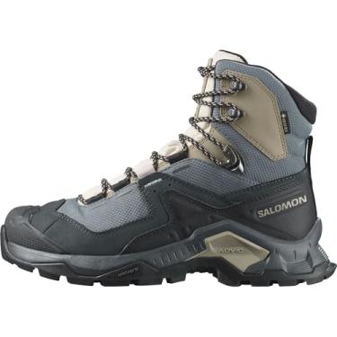 Imagem de Salomon Bota feminina Quest Element Gore-Tex, de couro neutro, impermeável, Ébano/dia chuvoso/tempestade, 39