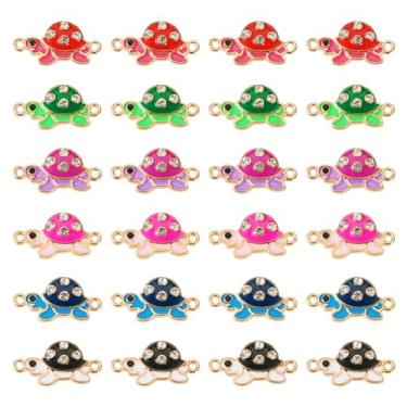 Imagem de Spritewelry Conector de borboleta esmaltada, pingentes de ligas de borboleta, pingentes de liga, cristal, borboleta, laços duplos, pingente para brincos, pulseiras, colar, fabricação de joias,
