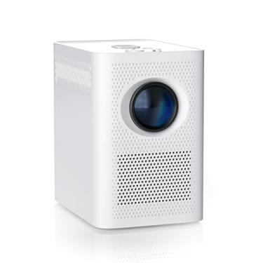 Imagem de CIADAZ Mini projetor Proteção ocular Correção Keystone Projetor portátil Android 7 Tela grande de 100 polegadas Design à prova de poeira Conexão sem barreiras para usuários de telefones e tablets