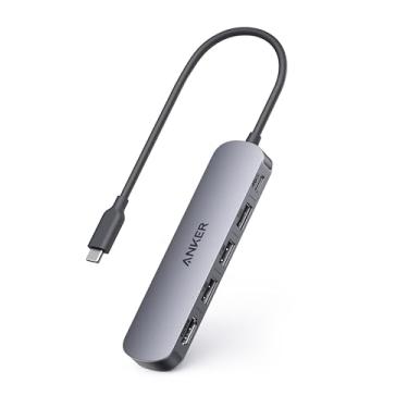 Imagem de Anker Hub USB-C(5 em 1), HDMI 4K@30Hz com Entrega de Energia Máxima de 100W, Portas de Dados USB-C e USB-A, Compacto e Estiloso para MacBook, Dell XPS e mais (Carregador Não Incluído)
