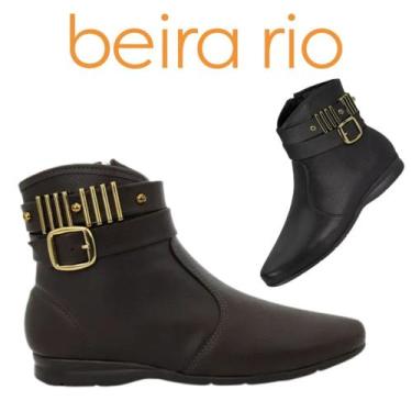 Imagem de Ref. 9084.106 - bota ankle boot feminina rasteira cano curto baixa bei