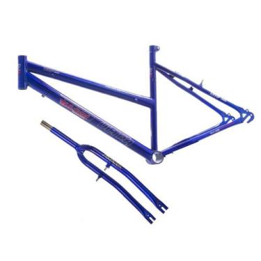 Imagem de Quadro Aro 26 Ultra Bikes em Aço Carbono com Garfo Feminino, Azul, Aro