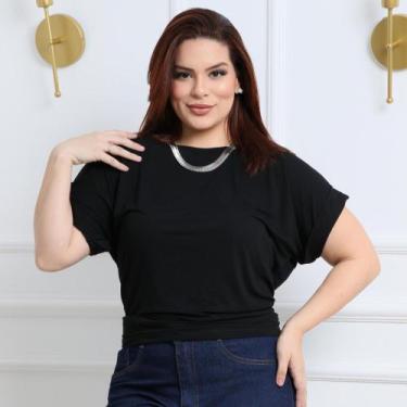 Imagem de Blusa Feminina Plus Size Lisa Manga Princesa Elegante - LEYLA MODAS, P