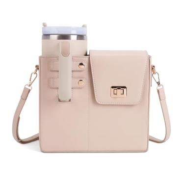 Imagem de Stanley Bolsa para copo com alça - Bolsa tiracolo portátil para armazenamento de garrafa de água Stanley Cup Tumbler, Original-bege, 4.94 liters