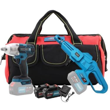 Imagem de jovant Kit Combinado De Lavadora Alta Pressão Sem Fio E Chave Impacto Elétrica 1000 Nm Com Carregador Bateria, Fenda Para Carro, Casa Projetos Pesados