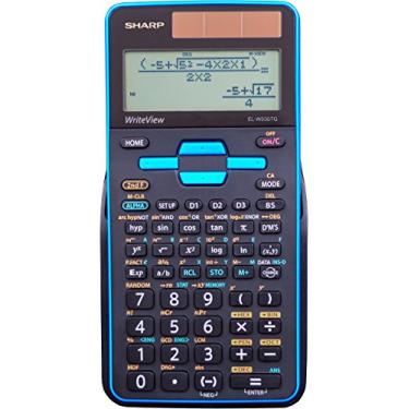 Imagem de Calculadoras científica Sharp EL-W535TGBBL, com WriteView, preto/azul, 16,2 x 7,8 x 16,2 cm
