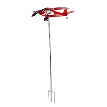 Imagem de ZJchao Aeroplano Spinner Spinner Metal Aircraft Garden Windmill Decoração Ao Ar Livre para Pátio do Gramado