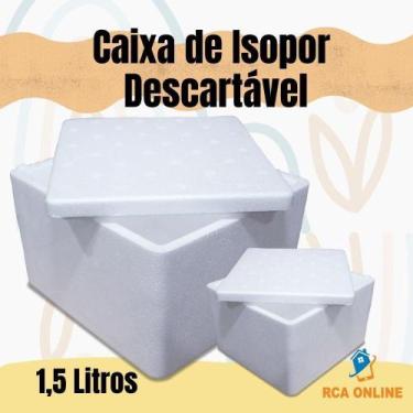 Imagem de Kit 10 Caixas De Isopor 1,5 Litros Sorvetes E Medicamentos - Mundi Eps