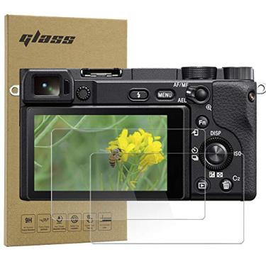 Imagem de Macolink Película protetora de tela de vidro temperado compatível com Sony Alpha A6400, antiexplosão, antiarranhões, película protetora LCD (pacote com 2)