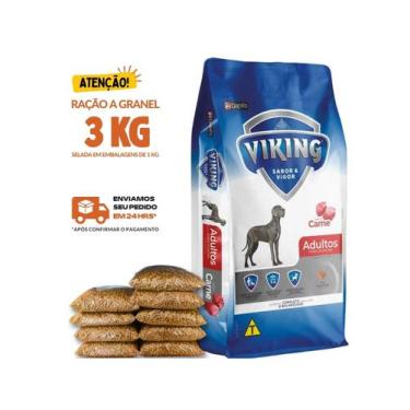 Imagem de Kit 3 KG Ração Para Cachorro Viking 19% de Proteína Granel - Danês