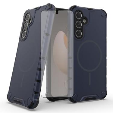 Imagem de Asuwish Capa de telefone para Samsung Galaxy A54 5G capa magnética com protetor de tela de vidro temperado e acessórios de celular protetor híbrido fino robusto A545G A 54 54A 4G G5 SM A546U feminino