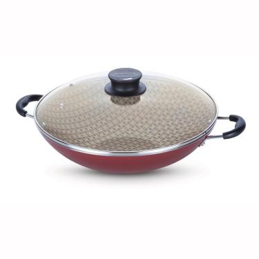 Imagem de Panela Wok Alumínio 36cm Paris Vermelho - Tramontina