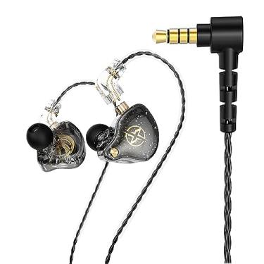 Imagem de FEDAI Fones de ouvido intra-auriculares DX2, fones de ouvido estéreo IEM Hi-Fi, fones de ouvido profissionais com isolamento de ruído, fones de ouvido dinâmicos com fio de driver duplo com cabo