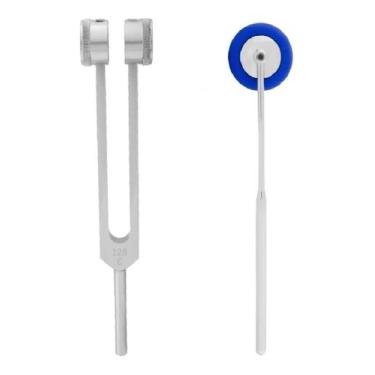Imagem de Diapasão Médico Stark 128 + Martelo De Reflexos Babinski - BIC,  Azul