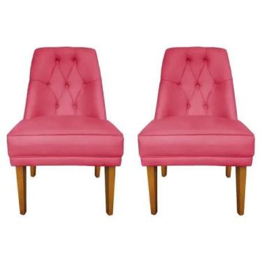 Imagem de Kit 2 Cadeiras Para Sala De Jantar Escritório Estofada Berlim Retro Su